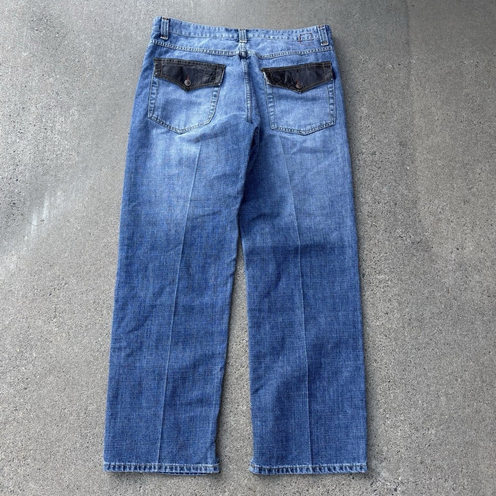 Karl Kani Gold Light Wash Jeans Men's 38 Baggy Wide Leg 90s Hip Hop READ